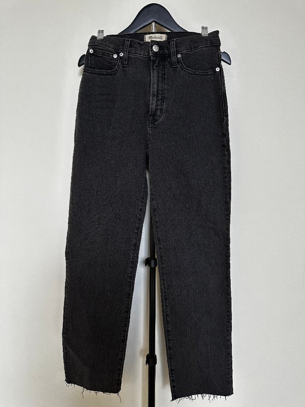 Madewell The Perfect Vintage Straight Jean Lunar Wash Black Size 26